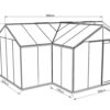 Vitavia Sophie Greenhouse with Base Frame – 243 sq ft